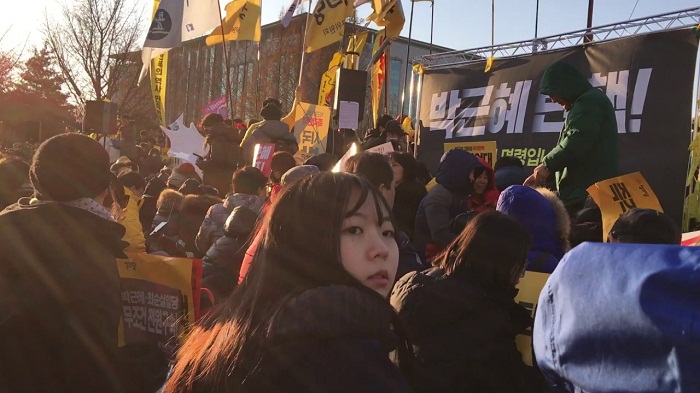 Manifestation à Séoul pour célébrer la destitution de la présidente